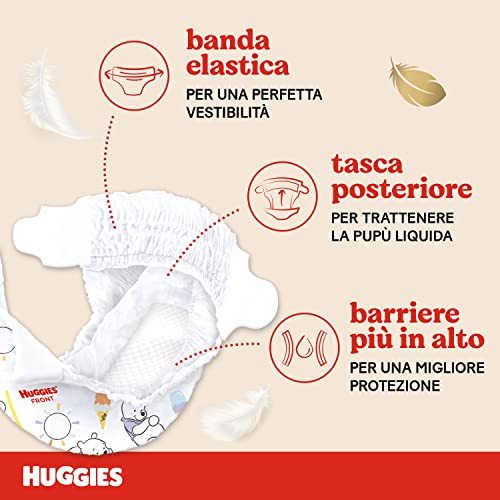Huggies Extra Care Bebe, Pannolini Taglia 1 (2-5Kg), Ipoallergenico, Design Winnie The Pooh, 28 Pz - Prova pratica