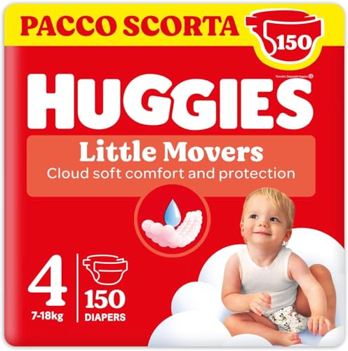 Huggies Ultra Comfort, Pannolini Taglia 4 (7-18 Kg), Design Disney, Pacco Scorta, 150 Pz - Design e materiali