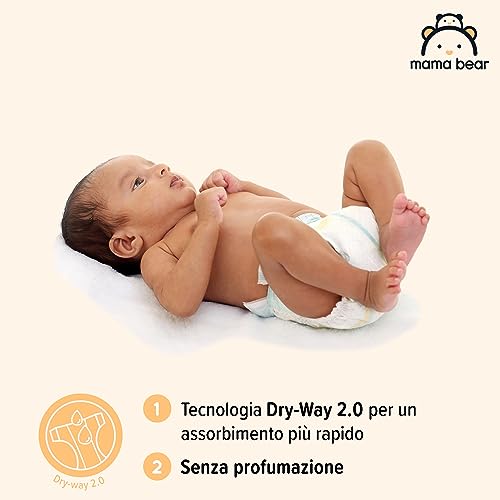 Marchio Amazon - Mama Bear Disney Pannolini ultra-asciutti, Taglia 3 (4-9 kg), Bianco, 172 unità (2 confezioni da 86), PACCO MENSILE - Dettaglio recensione 4