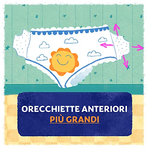 Pampers Sole e Luna Pannolini Maxi, Bambini Unisex, Taglia 4 (7-18 kg), 136 Pannolini - Funzionalità e accessori