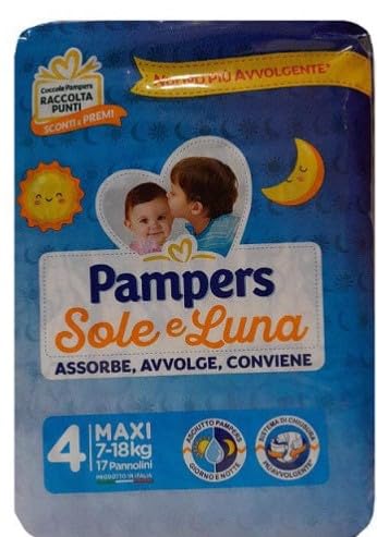 PAMPERS SOLE E LUNA TAGLIA 4 MIS.7-18 KG 22 PANNOLINI X 6 PEZZI TOT.132 - Funzionalità e accessori